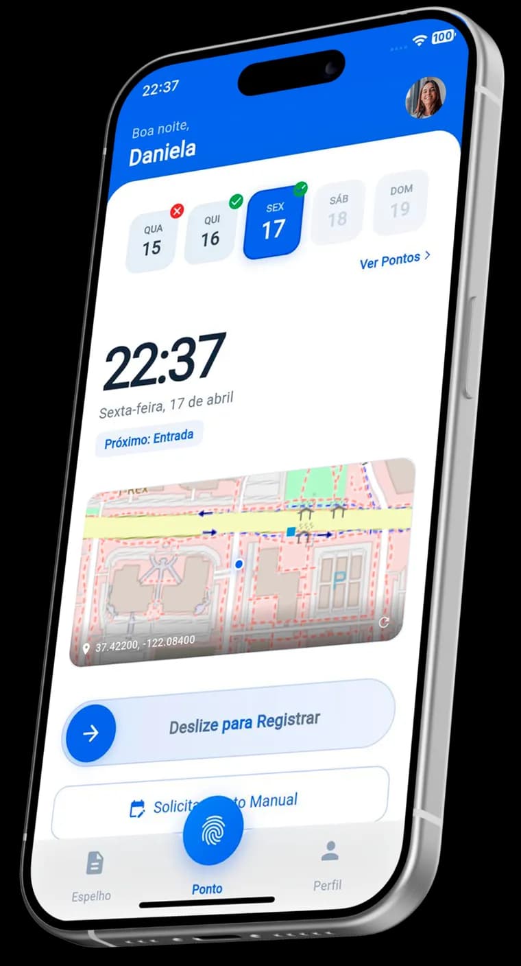 RH Flex — App de controle de ponto digital com GPS e biometria